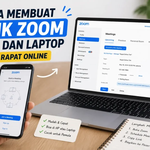 Cara Membuat Link Zoom di HP dan Laptop untuk Rapat Online