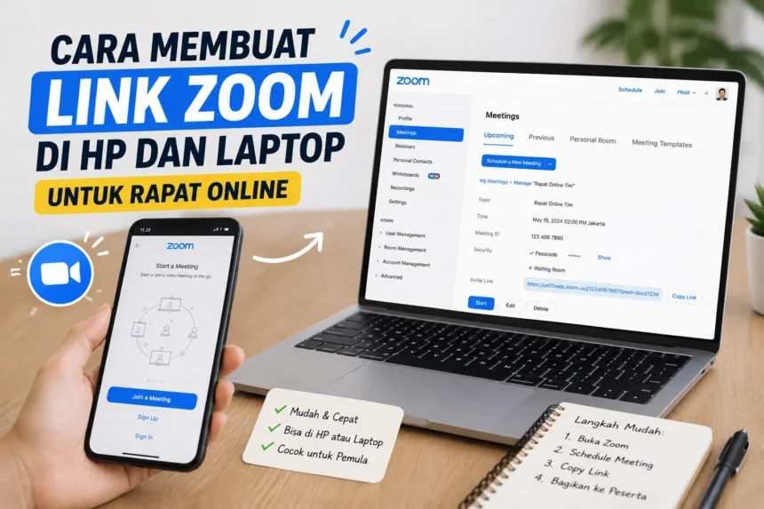 Cara Membuat Link Zoom di HP dan Laptop untuk Rapat Online